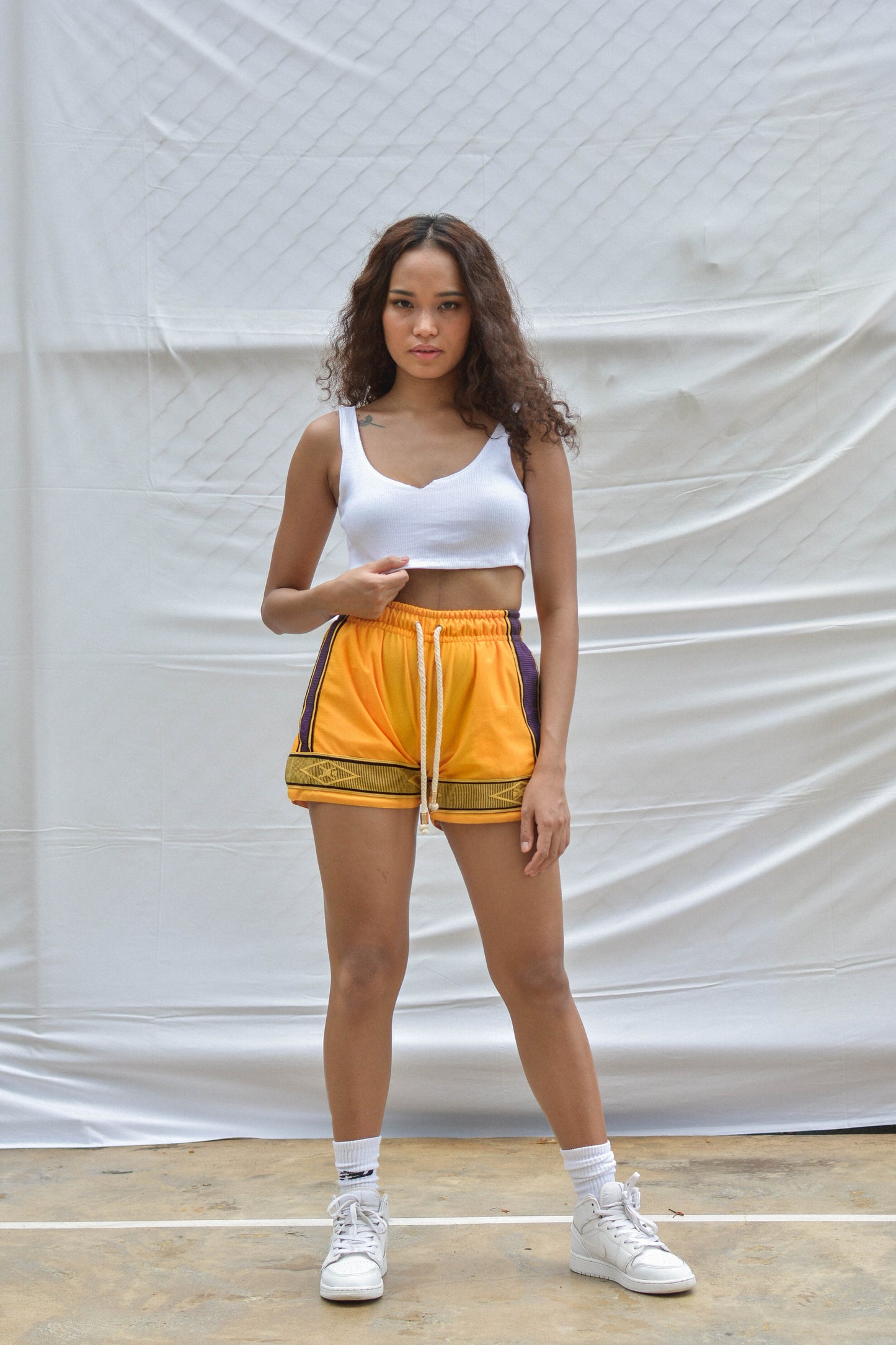 Notched Tank Top | White