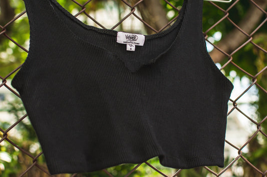 Notched Tank Top | Black