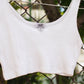 Notched Tank Top | White