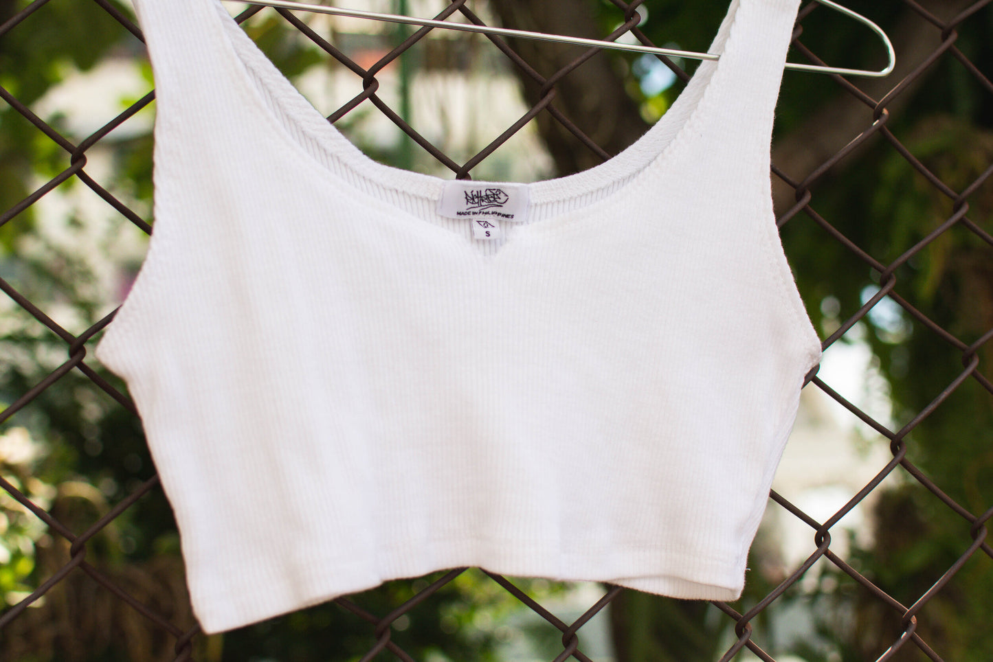 Notched Tank Top | White