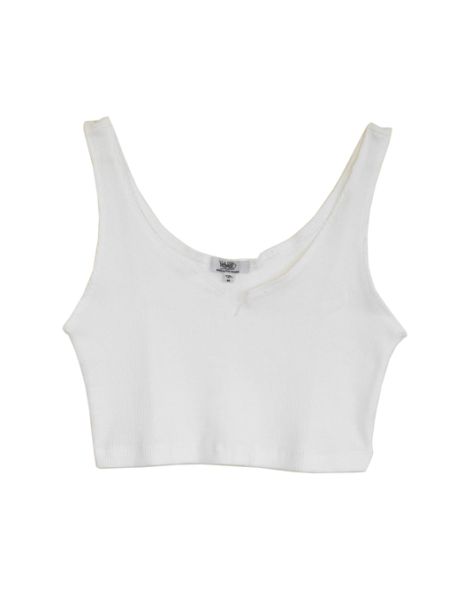 Notched Tank Top | White